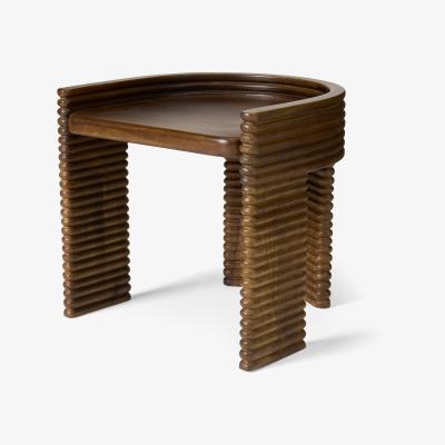 Made.com Kalaspel Textured Stool, Dark Mango Wood