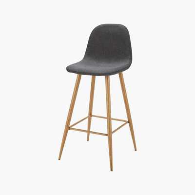 Maisons du Monde Anthracite Grey Fabric Bar Chair Clyde
