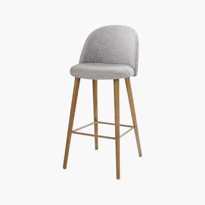 Maisons du Monde Light Grey Marl and Ash Vintage Bar Chair Mauricette