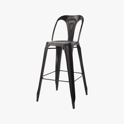 Maisons du Monde Metal industrial bar chair in black Multipl's