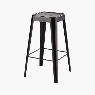Maisons du Monde Metal bar stool in black Tom