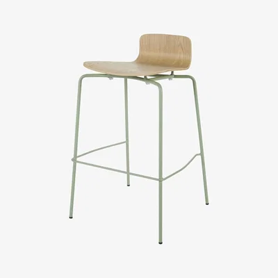 Maisons du Monde Professional Green and Faux Ash Bar Chair