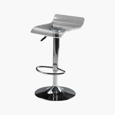 Maisons du Monde Chrome finish metal and acrylic plastic bar stool Pop Art