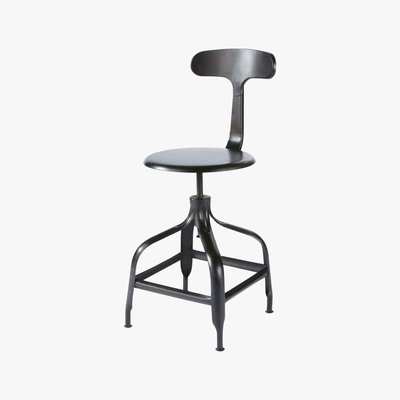 Maisons du Monde Black Metal Industrial Bar Chair Télégraphe