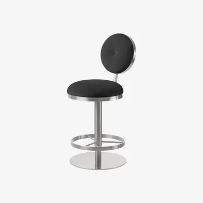 My Furniture Ravello Bar Stool - Silver - Black