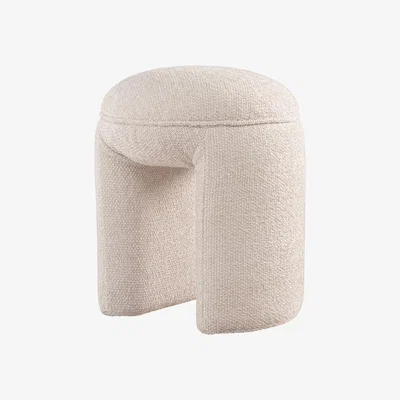 My Furniture Bolo Stool Ivory Chenille