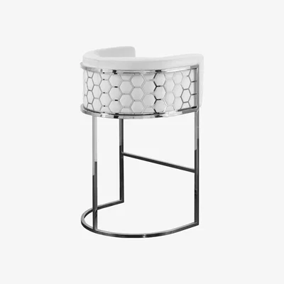 My Furniture Alveare Bar Stool Silver - Chalk -Issue(s) -34905