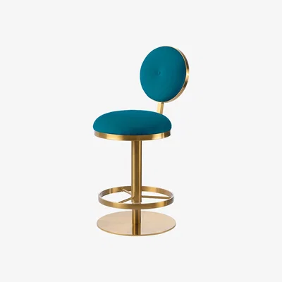 My Furniture Ravello Bar Stool - Brass - Teal