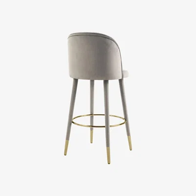 My Furniture Bellucci Counter stool - Dove Grey - Golden Ferrules