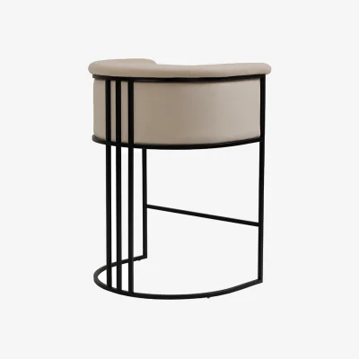 My Furniture Aria Counter Stool – Taupe – Black Frame