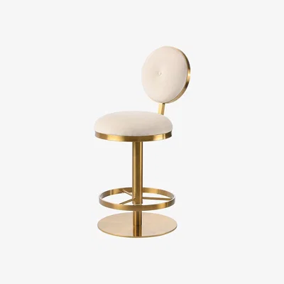 My Furniture Ravello Bar Stool - Brass - Chalk
