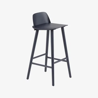 Made in Design Nerd Bar chair - / H 75 cm - Wood by Muuto Blue