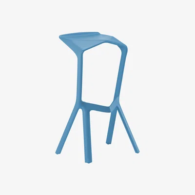Made in Design Miura Bar stool - H 78 cm - Plastic by Plank Blue