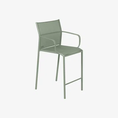 Made in Design Cadiz High stool - / With armrests - H 65 cm by Fermob Green