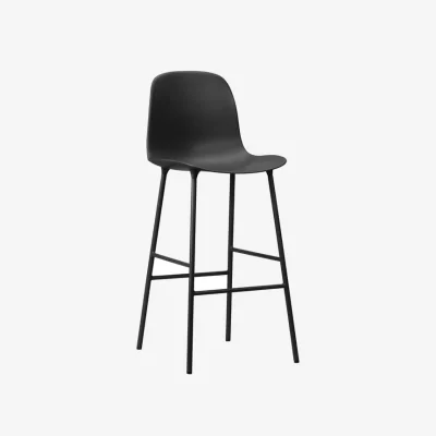 Made in Design Form Bar stool plastic material black / H 75 cm - Normann Copenhagen
