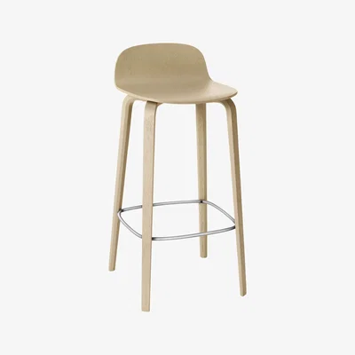 Made in Design Visu Bar stool - Wood - H 75cm by Muuto Natural wood