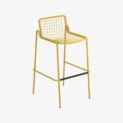 Made in Design Rio R50 Stackable bar stool - / H 74 cm - Metal by Emu Yellow