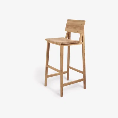 Made in Design N4 Bar stool - / H 80 cm - Solid oak by Ethnicraft Natural wood