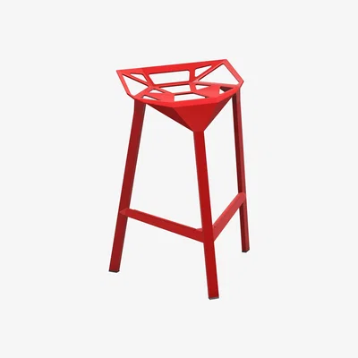 Made in Design Stool One Bar stool - H 67 cm - Metal by Magis Red