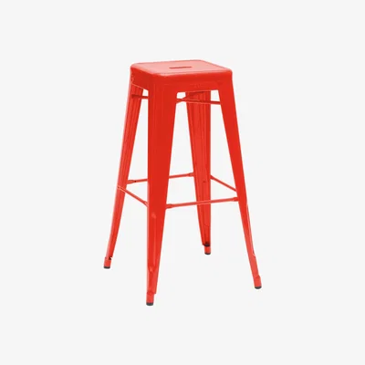 Made in Design H Bar stool - H 75 cm - Glossy color by Tolix Red