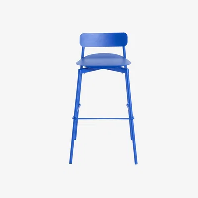 Made in Design Fromme Stackable bar stool - / H 75 cm - Aluminium by Petite Friture Blue