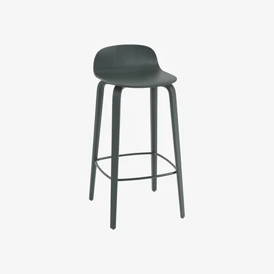 Made in Design Visu Bar stool - / Wood - H 75 cm by Muuto Green