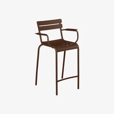 Made in Design Luxembourg Bridge Bar chair - / H 69.5 cm - Aluminium by Fermob Red