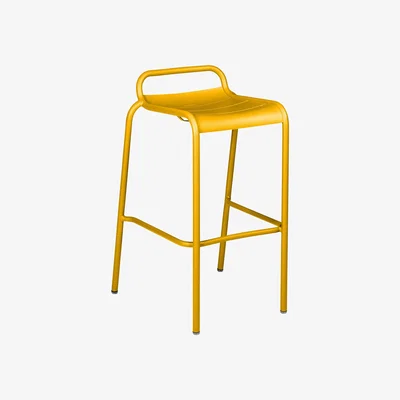 Made in Design Luxembourg High stool - / Aluminium - H 78 cm by Fermob Yellow