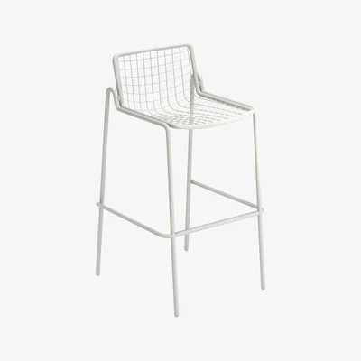 Made in Design Rio R50 Stackable bar stool - / H 74 cm - Metal by Emu White