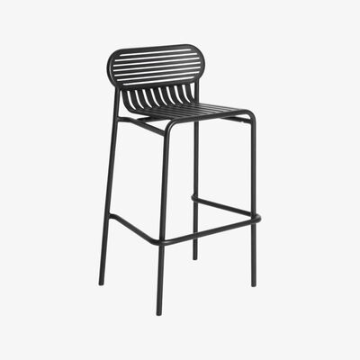 Made in Design Week-End Bar stool - / Aluminium - H 80 cm by Petite Friture Black