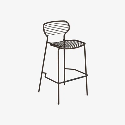 Made in Design Apero Stackable bar stool - / H 75 cm - Steel by Emu Metal