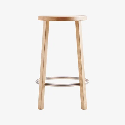 Made in Design Blocco Bar stool - Wood - H 63 cm by Plank Natural wood