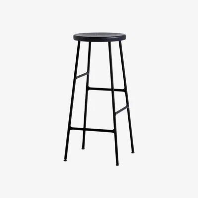 Made in Design Cornet Bar stool - / H 75 cm - Wood & metal by Hay Black