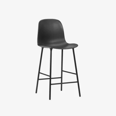 Made in Design Form Bar stool plastic material black / H 65 cm - Normann Copenhagen