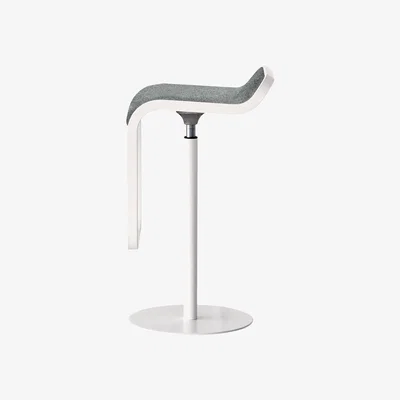 Made in Design Lem Adjustable bar stool - Fabric pivoting seat by Lapalma Grey