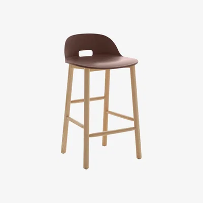 Made in Design Alfi Bar stool - H 80 cm - Pied frêne by Emeco Brown