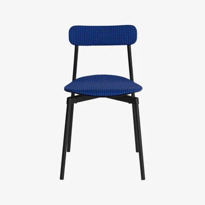 Made in Design Fromme Soft Stacking chair - / Fabric by Petite Friture Blue