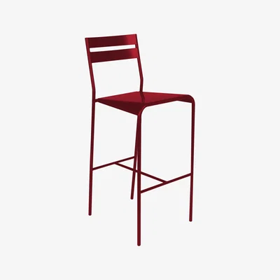 Made in Design Facto Bar chair - H 75 cm - Metal by Fermob Red