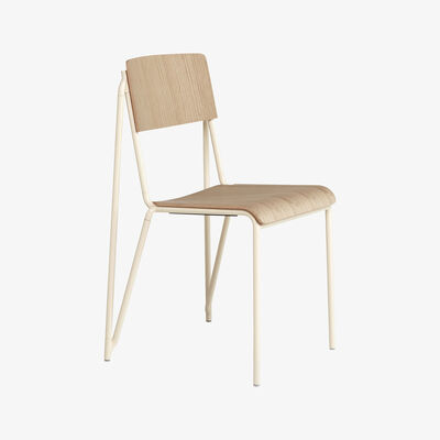 Made in Design Petit standard Stacking chair - / Steel & wood by Hay Natural wood