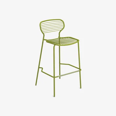Made in Design Apero Stackable bar stool - / H 75 cm - Steel by Emu Green