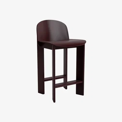 Made in Design Chisel 35 Low Bar chair wood red / H 65 cm - Hay