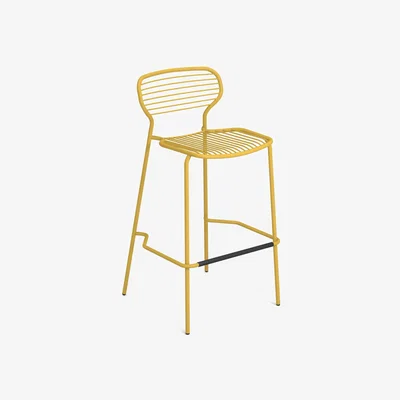 Made in Design Apero Stackable bar stool - / H 75 cm - Steel by Emu Yellow