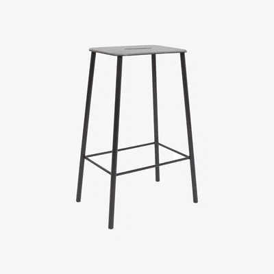 Made in Design Adam Bar stool leather grey / H 65 cm - Indoor - Frama