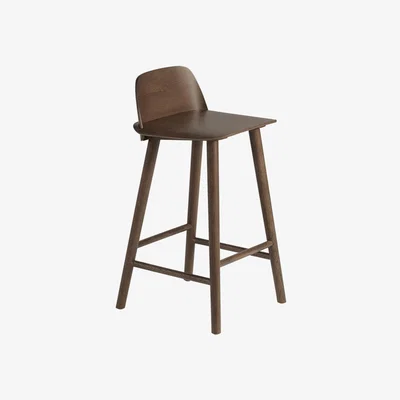 Made in Design Nerd Bar chair - / H 65 cm - Wood by Muuto Natural wood