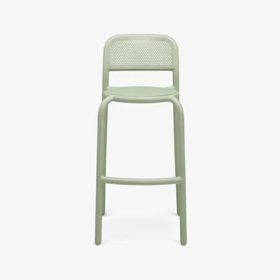 Made in Design Toní Barfly High chair - / H 82.3 cm - Set of 2 / Perforated aluminium by Fatboy Green