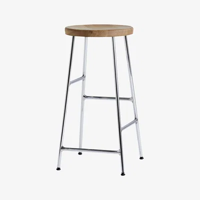 Made in Design Cornet Bar stool - / H 65 cm - Wood & metal by Hay Natural wood/Metal