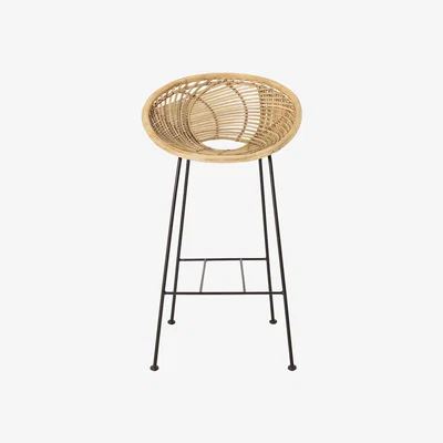 Made in Design Yonne Bar chair - / Rattan - H 72 cm by Bloomingville Beige/Natural wood