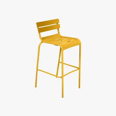 Made in Design Luxembourg Bar chair metal yellow / Aluminium - H 80 cm - Fermob