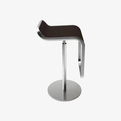 Made in Design Lem Adjustable bar stool - Pivoting wood seat by Lapalma Natural wood