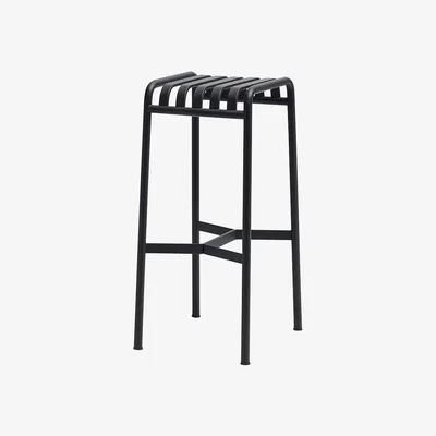 Made in Design Palissade Bar stool - H 75 cm  - R & E Bouroullec by Hay Grey/Black